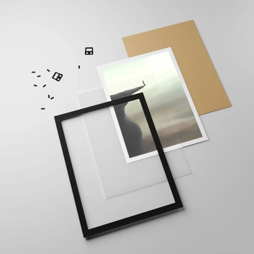 Poster in black frame - Upwards, Naturally! - 30x40 cm