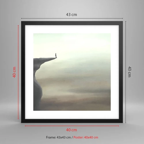 Poster in black frame - Upwards, Naturally! - 40x40 cm