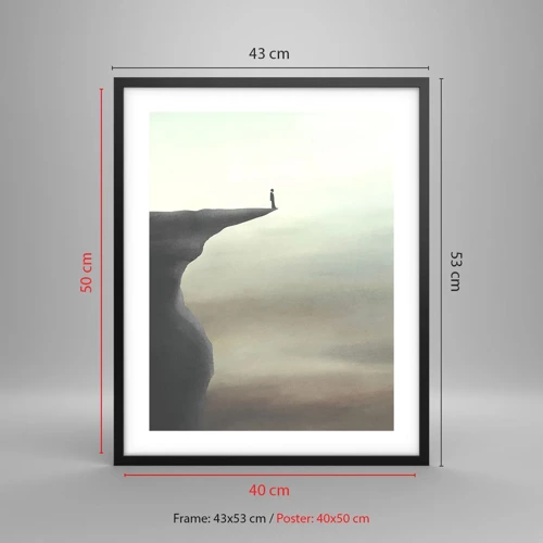 Poster in black frame - Upwards, Naturally! - 40x50 cm