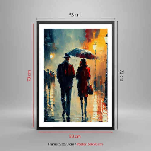 Poster in black frame - Urban Love Story - 50x70 cm