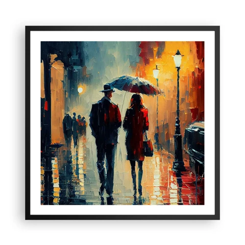 Poster in black frame - Urban Love Story - 60x60 cm