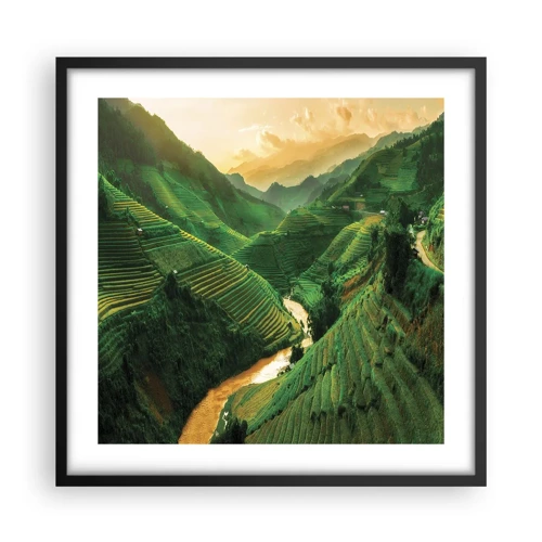 Poster in black frame - Vietnamese Valley - 50x50 cm
