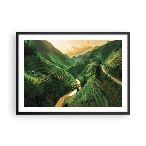 Poster in black frame - Vietnamese Valley - 70x50 cm