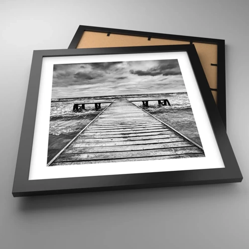 Poster in black frame - Waiting for the Wind to Blow away - 30x30 cm