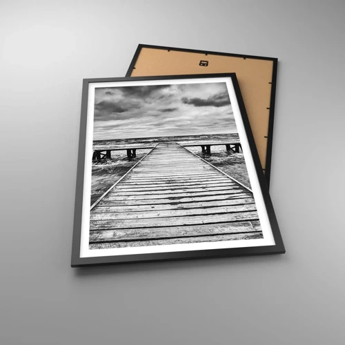 Poster in black frame - Waiting for the Wind to Blow away - 50x70 cm