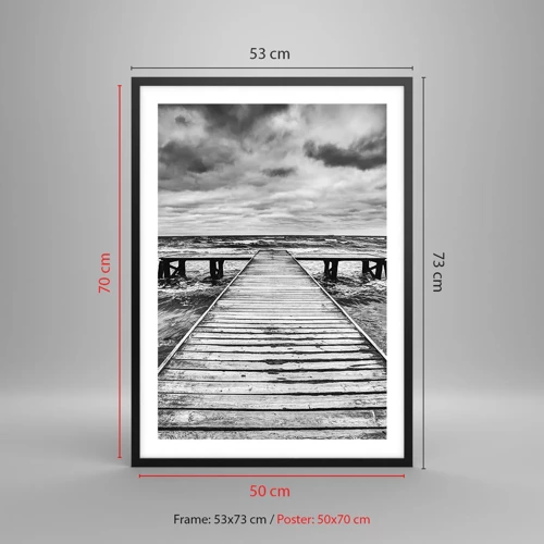 Poster in black frame - Waiting for the Wind to Blow away - 50x70 cm