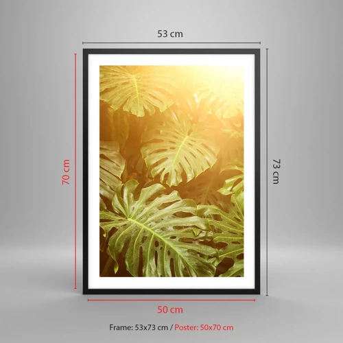 Poster in black frame - Walking into the Green - 50x70 cm