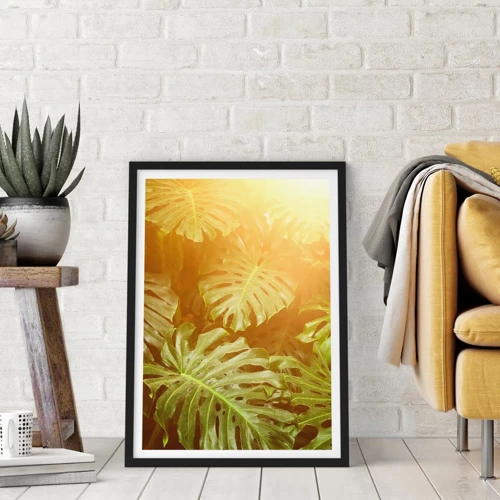 Poster in black frame - Walking into the Green - 50x70 cm