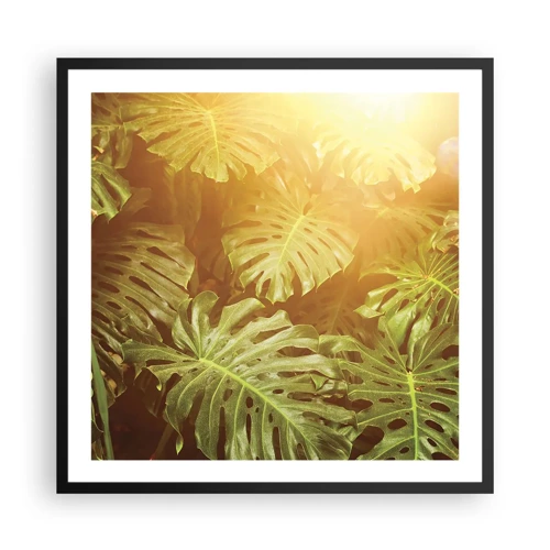 Poster in black frame - Walking into the Green - 60x60 cm