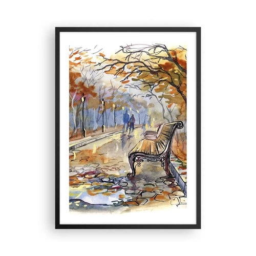 Poster in black frame - Walking together into Autumn - 50x70 cm