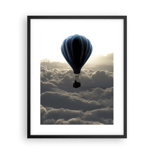 Poster in black frame - Wanderer above Clouds - 40x50 cm