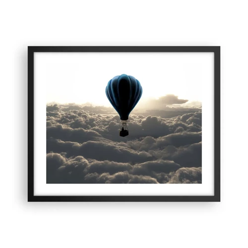 Poster in black frame - Wanderer above Clouds - 50x40 cm