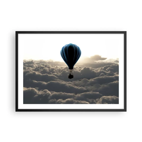 Poster in black frame - Wanderer above Clouds - 70x50 cm
