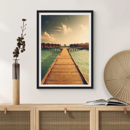 Poster in black frame - Warm Welcome - 30x40 cm