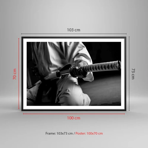 Poster in black frame - Warrior's Soul - 100x70 cm
