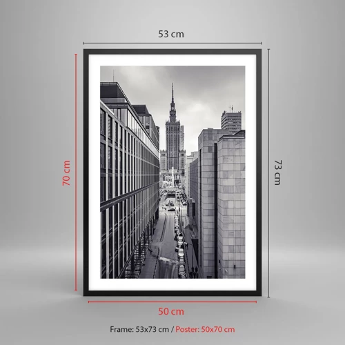 Poster in black frame - Warsaw Valley - 50x70 cm