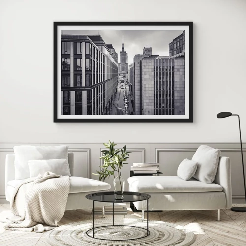 Poster in black frame - Warsaw Valley - 70x50 cm