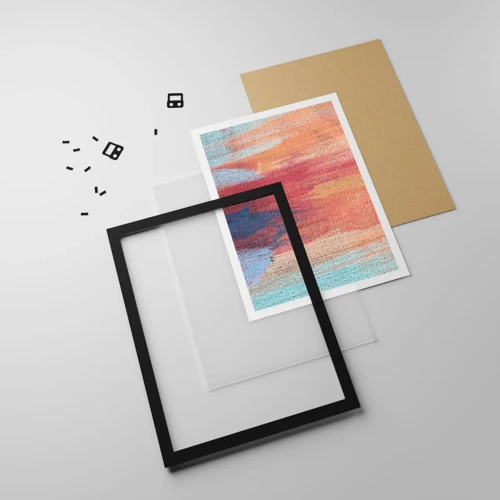 Poster in black frame - Washed Down by Rainbow - 40x50 cm