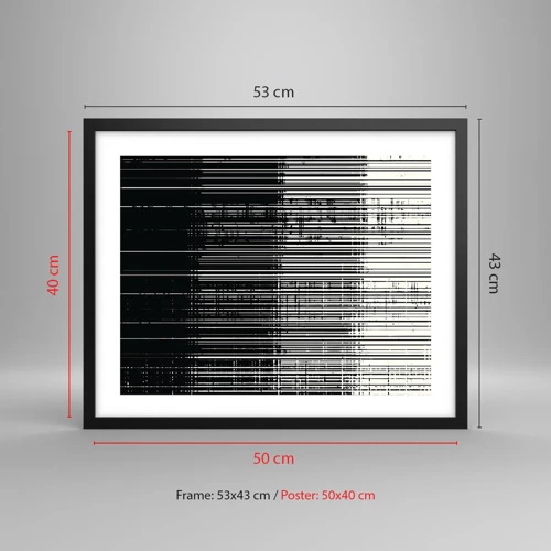 Poster in black frame - Waves and Vibrations - 50x40 cm