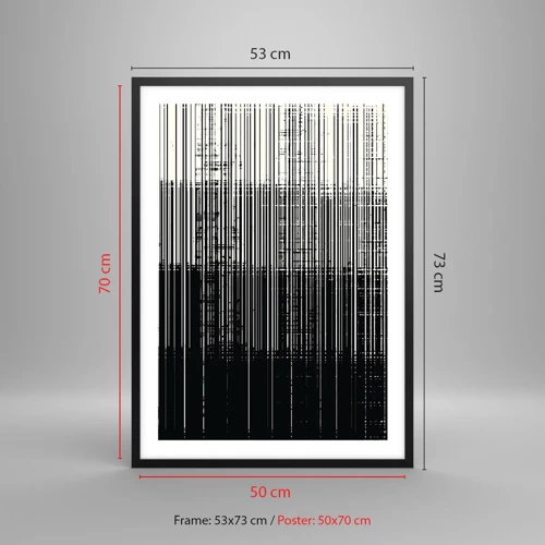 Poster in black frame - Waves and Vibrations - 50x70 cm