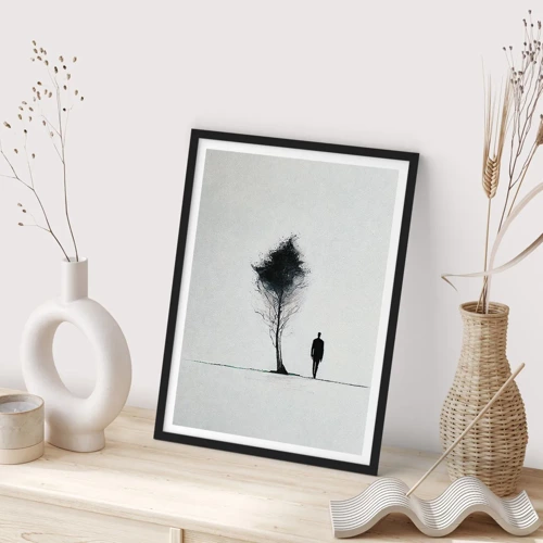 Poster in black frame - We All Migrate - 50x70 cm