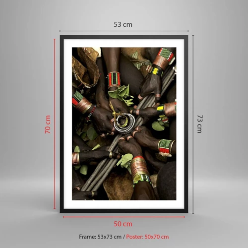 Poster in black frame - We Are Together - 50x70 cm