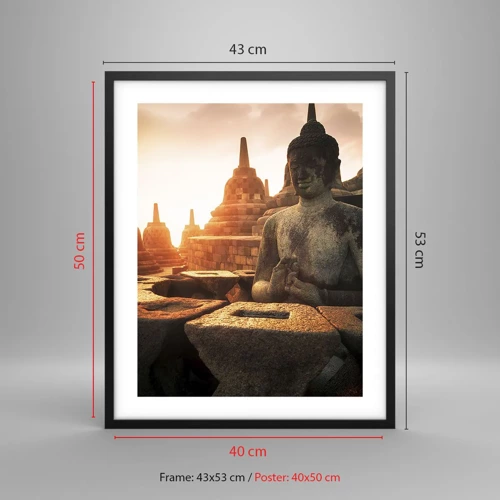 Poster in black frame - Weather of Great Wisdom - 40x50 cm