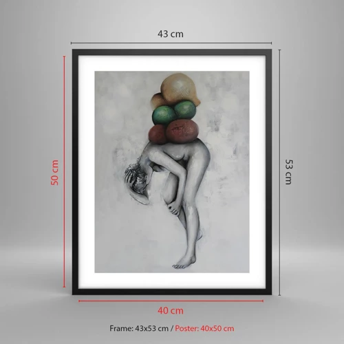 Poster in black frame - Weight of Life - 40x50 cm