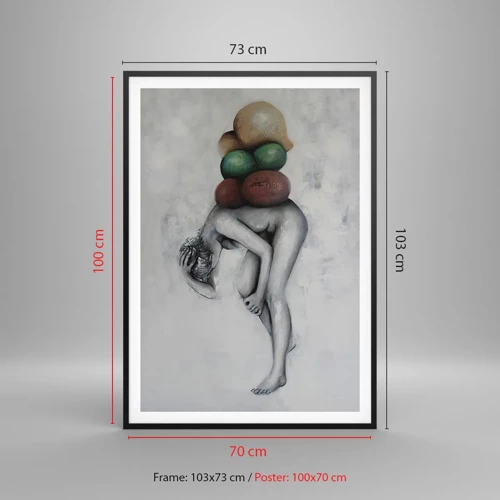 Poster in black frame - Weight of Life - 70x100 cm