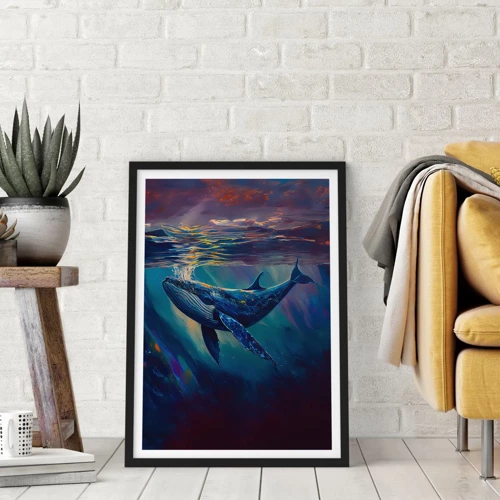 Poster in black frame - Welcome to My World - 50x70 cm