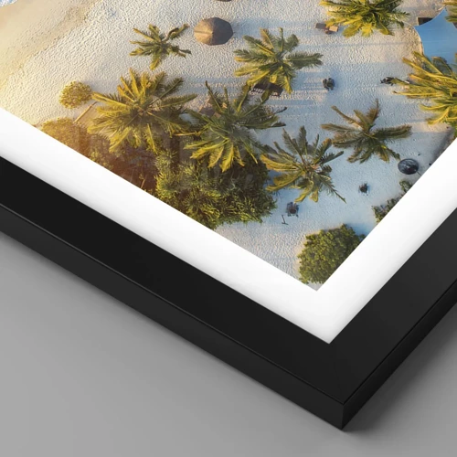 Poster in black frame - Welcome to Paradise - 40x30 cm