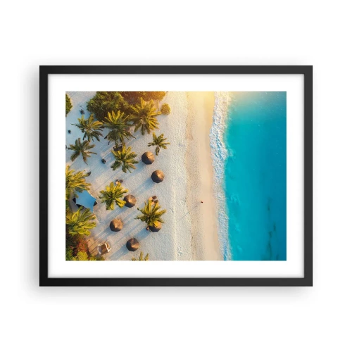 Poster in black frame - Welcome to Paradise - 50x40 cm