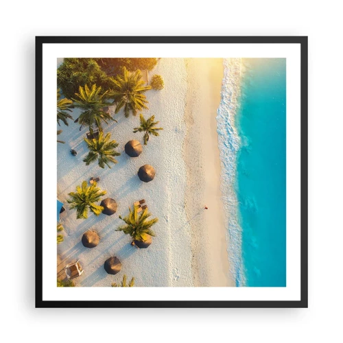 Poster in black frame - Welcome to Paradise - 60x60 cm