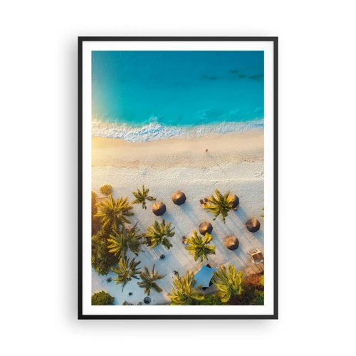 Poster in black frame - Welcome to Paradise - 70x100 cm