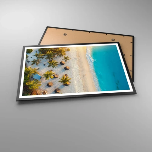 Poster in black frame - Welcome to Paradise - 91x61 cm