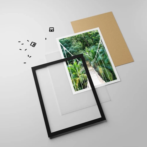 Poster in black frame - Welcome to the Jungle! - 50x70 cm