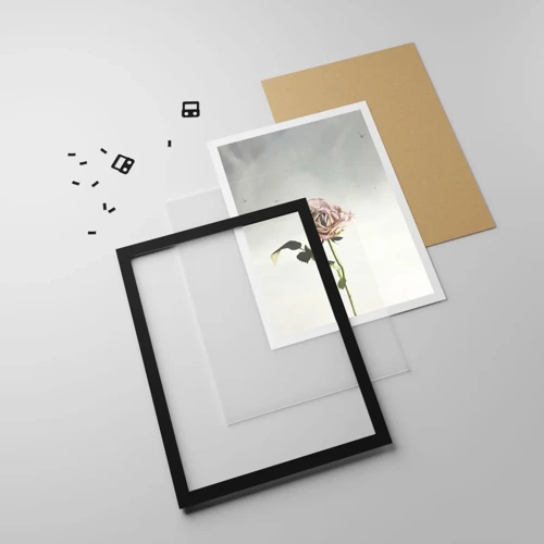 Poster in black frame - Welcoming of Spring - 50x70 cm