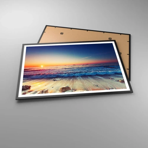 Poster in black frame - What Is behind the Horizon? - 100x70 cm