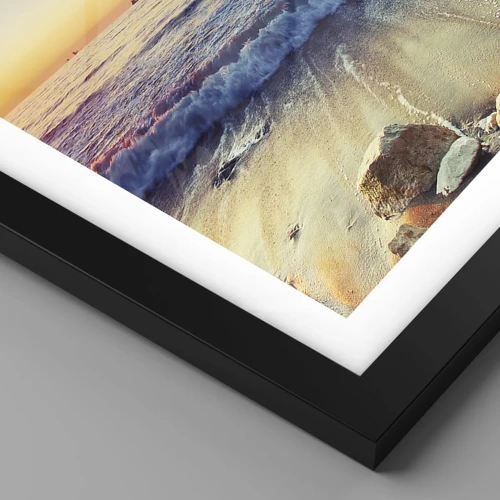 Poster in black frame - What Is behind the Horizon? - 100x70 cm