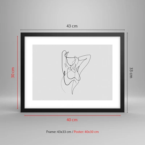 Poster in black frame - What You Are Really Like - 40x30 cm