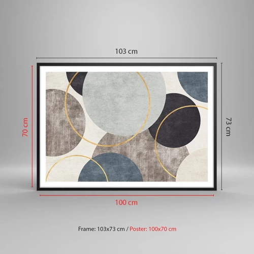 Poster in black frame - Wheel after Wheel - 100x70 cm