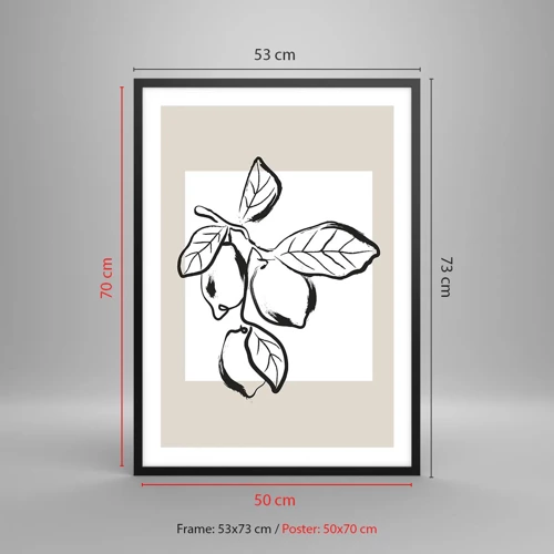 Poster in black frame - Where Lemon Matures - 50x70 cm