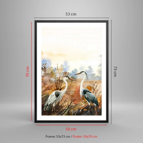 Poster in black frame - Where to in Autumn? - 50x70 cm