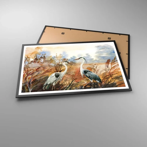 Poster in black frame - Where to in Autumn? - 91x61 cm