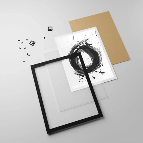 Poster in black frame - Whirl of Creation - 50x70 cm