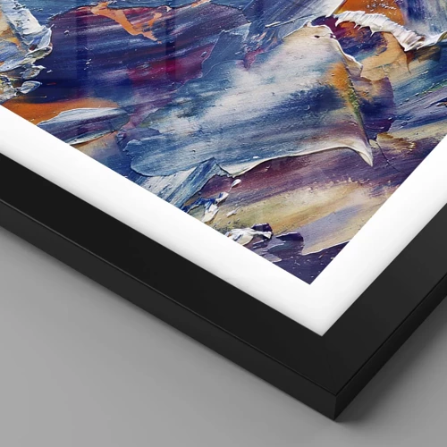 Poster in black frame - Whirlwind of Colour - 100x70 cm