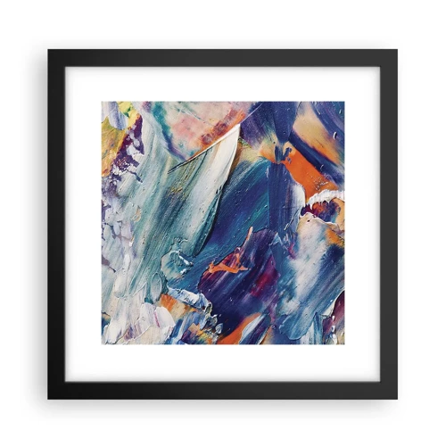 Poster in black frame - Whirlwind of Colour - 30x30 cm