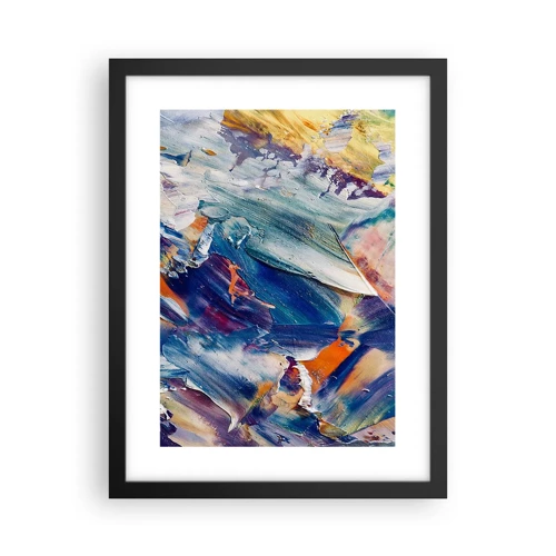 Poster in black frame - Whirlwind of Colour - 30x40 cm