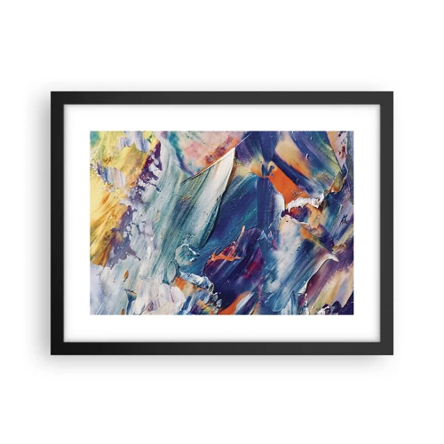 Poster in black frame - Whirlwind of Colour - 40x30 cm