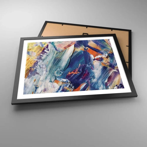 Poster in black frame - Whirlwind of Colour - 50x40 cm